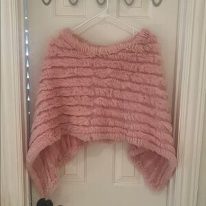 Pink Faux Fur Women Skirt